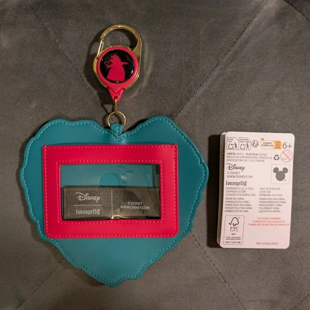 Loungefly Disney Alice in Wonderland Silhouette Lanyard Retractable ID Holder - Picture 2 of 3